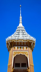 Thai temple with blue sky