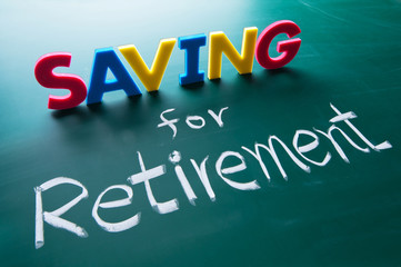 Saving for retirement concept