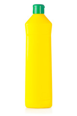 House cleaning supplies. Plastic bottle with detergent