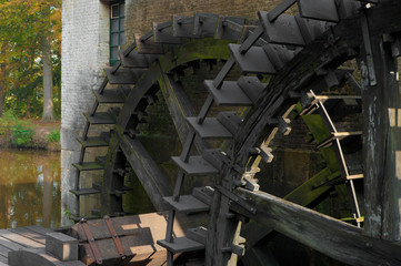 wheels of a sawmill