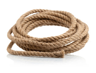skein of rope isolated on white background