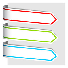 vector arrow ribbon signs