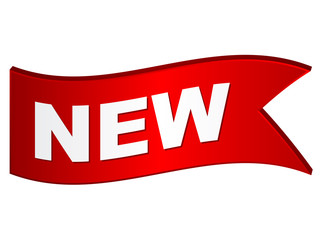 vector wavy new sign