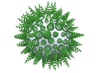 Small sphere with spiral trees