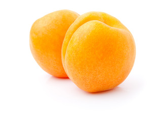 Apricots isolated on a white background
