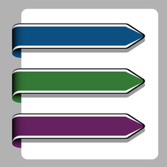 vector arrow ribbon signs