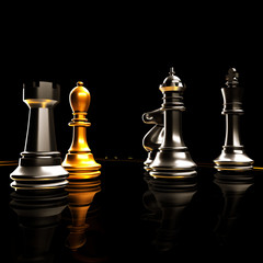 Sunset  chess battle