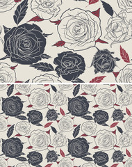 Naklejka premium Seamless roses