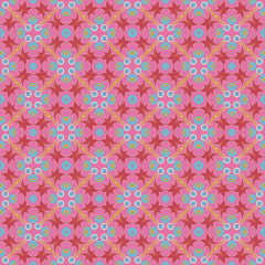 Vintage damask wallpaper pattern with abstract flowers and swirl