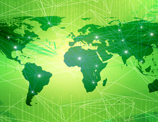 Global financial color charts and graphs