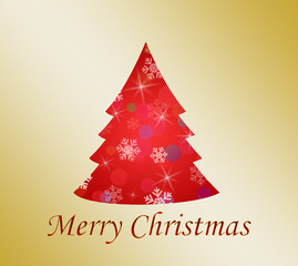 Christmas tree greeting card