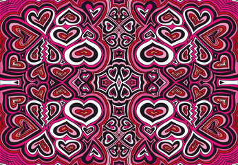 Abstract hearts background. Vector illustration