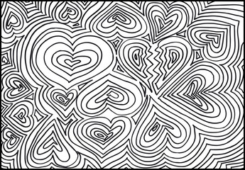 Abstract hearts background. Vector illustration