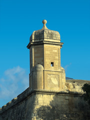 Watchtower Against Blue Sky in Valletta