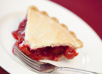 Slice of cherry pie