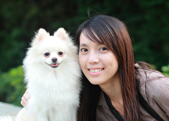 girl with dog