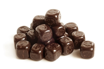 Dark chocolate cubes