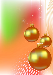 Christmas.  Background with  balls for your design.