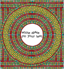 Artistic freehand frame. Vector illustration