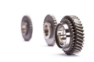 Mechanical gears closeup