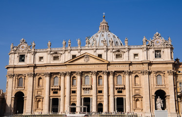 Fototapeta na wymiar Saint Peter's Basilica, Vatican City, Rome, Italy