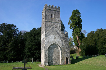 Fototapeta na wymiar Wieża kościoła, Dartington