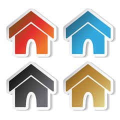 Vector home stickers