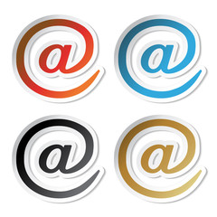 Vector e-mail stickers
