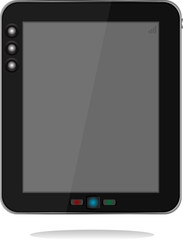 vector Blank PC tablet with empty grey screen