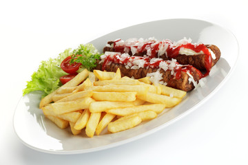 Frikandel Spezial, Pommes frites