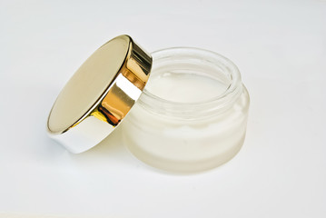 Cosmetic cream for care close up