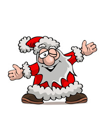 Lachender Weinachtsmann, Illustration