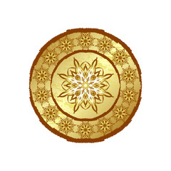 Vector illustration of Christmas stamp with snowflakes