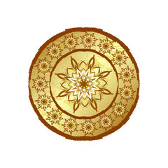 Vector illustration of Christmas stamp with snowflakes