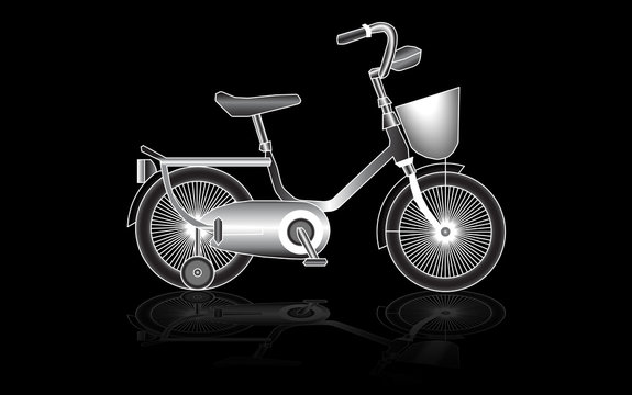 Children's bicycle, vector