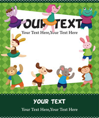 cartoon animal dancer seamless pattern