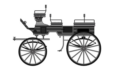 Fototapeta premium Horse Carriage, vector