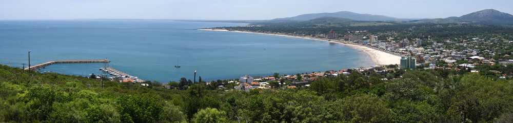 Fototapeta na wymiar Panoramic view of seaside resort in Uruguay
