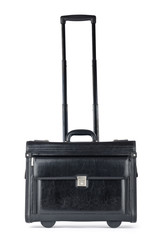 Black briefcase isolated on the white