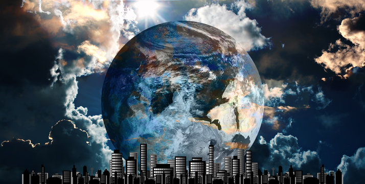 Futuristic cityscape