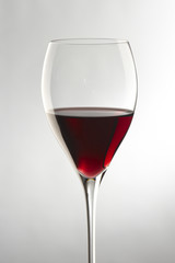 Red wine glass  isolated on white background