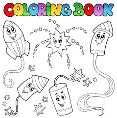 Coloring book fireworks theme 2