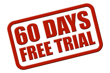 Stempel rot rel 60 DAYS FREE TRIAL