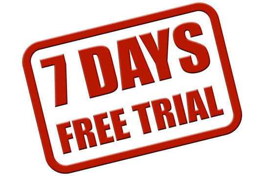 Stempel rot rel 7 DAYS FREE TRIAL