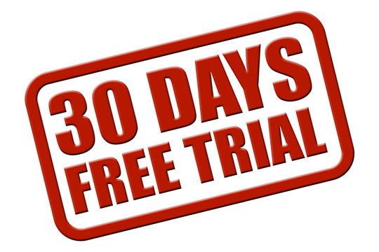 Stempel rot rel 30 DAYS FREE TRIAL