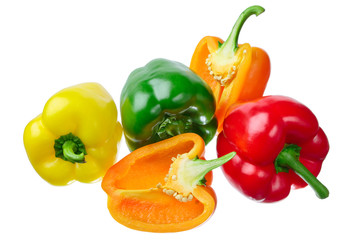 Multi-colored  peppers