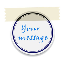 vector taped circle label