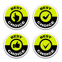 vector best choice stickers