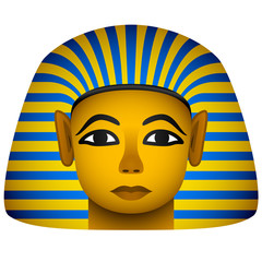 vector golden mask of the egyptian pharaoh