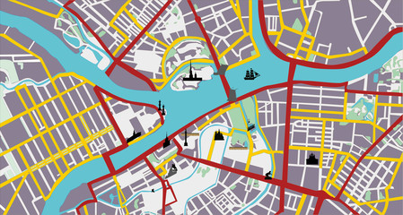 downtown plan illustration